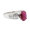 Image 1 : 2.64 ctw Ruby and Diamond Ring - 14KT White Gold