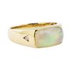 Image 1 : 3.25 ctw Opal and Diamond Ring - 14KT Yellow Gold