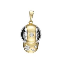 14k Yellow Gold 0.03CTW Diamond Pendant, (SI1-SI2/K-L)