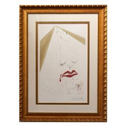 Salvador Dali- Original Etching With Color Added "Transfiguration"