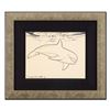 Image 1 : Wyland, "Dolphin" Framed Original Sketch, Hand Signed with Certificate of Authenticity.