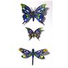 Image 1 : Patricia Govezensky- Original Painting on Cutout Steel (Set of 3) "Set of 3 Butterflies"