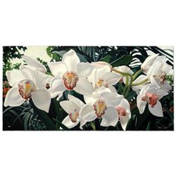 "Cymbidiums In Love" Limited Edition Giclee (43" x 21.5") by Brian Davis, Numbered and Hand Signed w