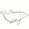 Image 2 : Wyland, "Dolphin" Framed Original Sketch, Hand Signed with Certificate of Authenticity.