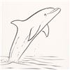 Image 2 : Wyland, "Dolphin" Framed Original Sketch, Hand Signed with Certificate of Authenticity.