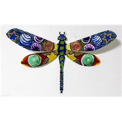 Patricia Govezensky- Original Painting on Cutout Steel "Dragonfly XXXI"