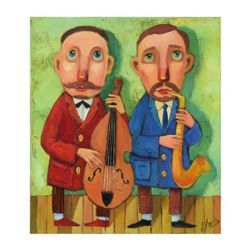 Mikheil Mikaberidze, Original Oil Painting on Canvas, Hand Signed Inverso with Certificate of Authen