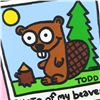 Image 2 : Todd Goldman, "Beaver" Original Acrylic Painting on Gallery Wrapped Canvas, Hand Signed with Certifi