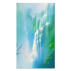 Thomas Leung, "Enchanted Cascades" Hand Embellished Limited Edition on Canvas, Numbered 3/25 and Han