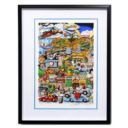 Charles Fazzino- 3D Construction Silkscreen Serigraph "Looneywood"