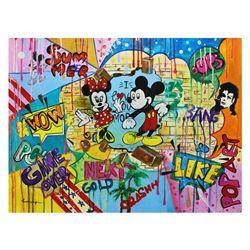 Nastya Rovenskaya- Original Oil on Canvas "Disney in Town"