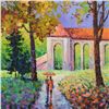 Image 2 : Alexander Antanenka, "Rainy Promenade With You" Original Oil Painting on Canvas, Hand Signed with Ce
