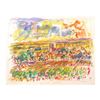Image 1 : Wayne Ensrud "View of Pommard, Burgundy" Mixed Media Original Artwork; Hand Signed; COA