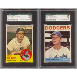 ROCKY COLAVITO & DON DRYSDALE BASEBALL CARDS