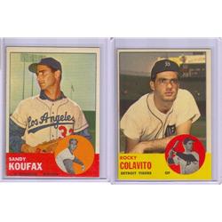 SANDY KOUFAX & ROCKY COLAVITO BASEBALL CARDS