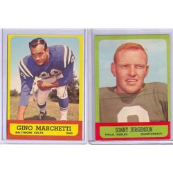 GINO MARCHETTI & SONNY JURGENSON FOOTBALL CARDS