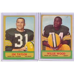 JIM TAYLOR & WILLIE WOOD FOOTBALL CARDS
