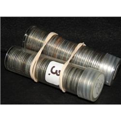 TWO ROLLS OF 1943 STEEL CENTS.  Unc.