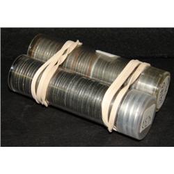 TWO ROLLS OF 1943-D STEEL CENTS.  Unc.