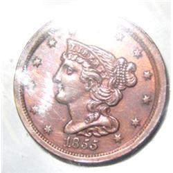 1855 HALF-CENT