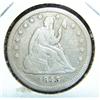 Image 1 : 1845 SEATED LIBERTY QUARTER