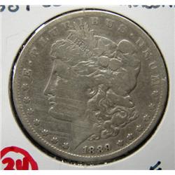 1889-CC MORGAN SILVER DOLLAR
