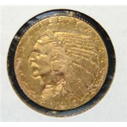 1910 $2 ½ INDIAN GOLD COIN