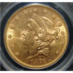 1876-S $20 LIBERTY GOLD COIN