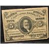 Image 1 : 1863 FIVE CENT FRACTIONAL CURRENCY NOTE