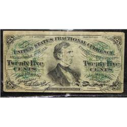 1863 TWENTY-FIVE CENT FRACTIONAL CURRENCY NOTE