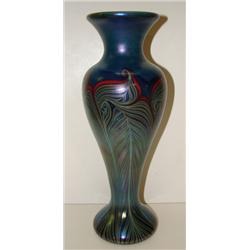 ART GLASS TALL VASE