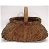 Image 1 : PRIMITIVE SPLINT OAK BASKET WITH HANDLE