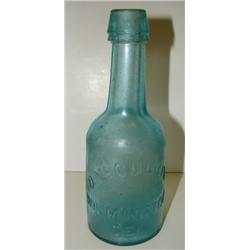 EARLY DELAWARE BLOWN GLASS BOTTLE