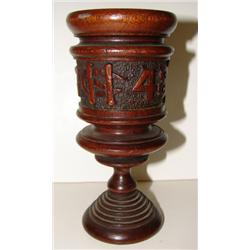 ORNATE WOODEN GOBLET