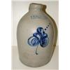 Image 1 : BLUE DECORATED MASSACHUSETTS STONEWARE JUG