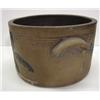 Image 2 : BLUE DECORATED STONEWARE CAKE CROCK
