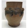 Image 1 : BLUE DECORATED STONEWARE OVOID CROCK