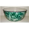 Image 1 : GREEN & WHITE GRANITE WARE BOWL