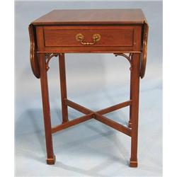 MAHOGANY DROP LEAF END TABLE