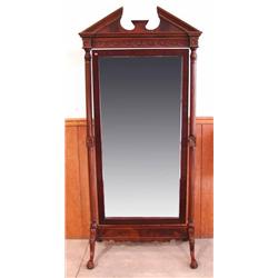 CHIPPENDALE STYLE CHEVAL MIRROR