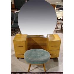 HEYWOOD WAKEFIELD VANITY & STOOL