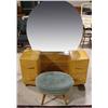Image 1 : HEYWOOD WAKEFIELD VANITY & STOOL