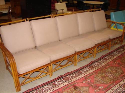 FICKS REED RATTAN SOFA