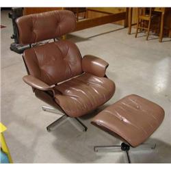 EAMES STYLE OFFICE CHAIR & OTTOMAN