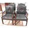 Image 1 : SET OF FOUR LEATHER ARM CHAIRS
