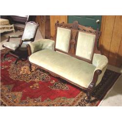 TWO PIECE VICTORIAN PARLOR SET
