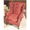 Image 1 : CHIPPENDALE STYLE UPHOLSTERED WING CHAIR