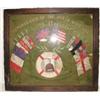 Image 1 : FRAMED U.S. WORLD WAR I MILITARY SILK