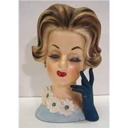 FIGURAL FEMALE HEAD VASE