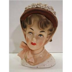 FIGURAL FEMALE HEAD VASE